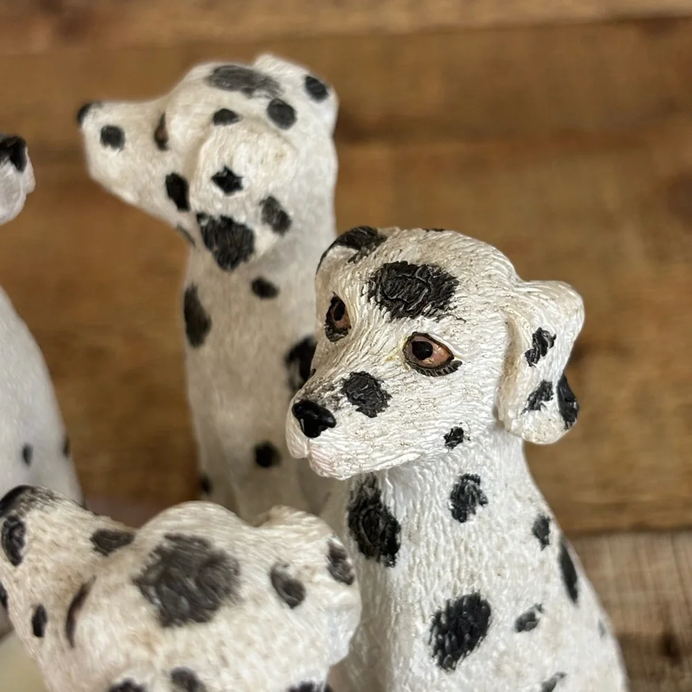 Dalmations Circle Votive Candle Holder Figurine Fire Co. Dogs 2001